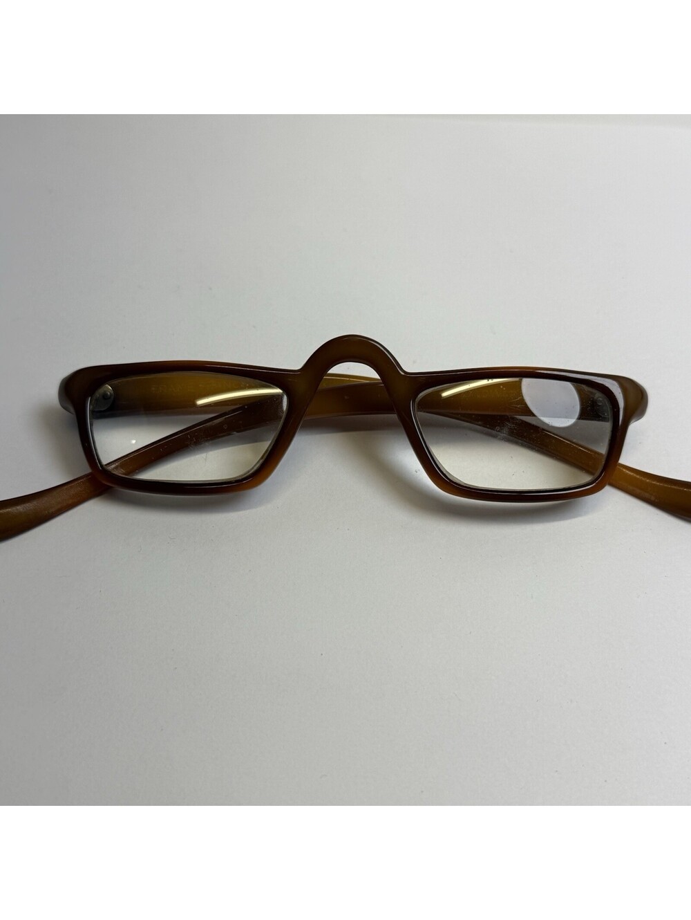 1950s Zyloware Brown Mod Reading Glasses Eyeglass FRAMES ONLY Made in France VTG